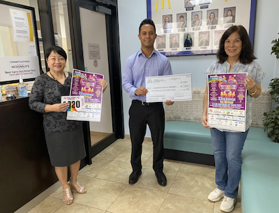 McDonald's donates $2,500 to Rainbows for All Children